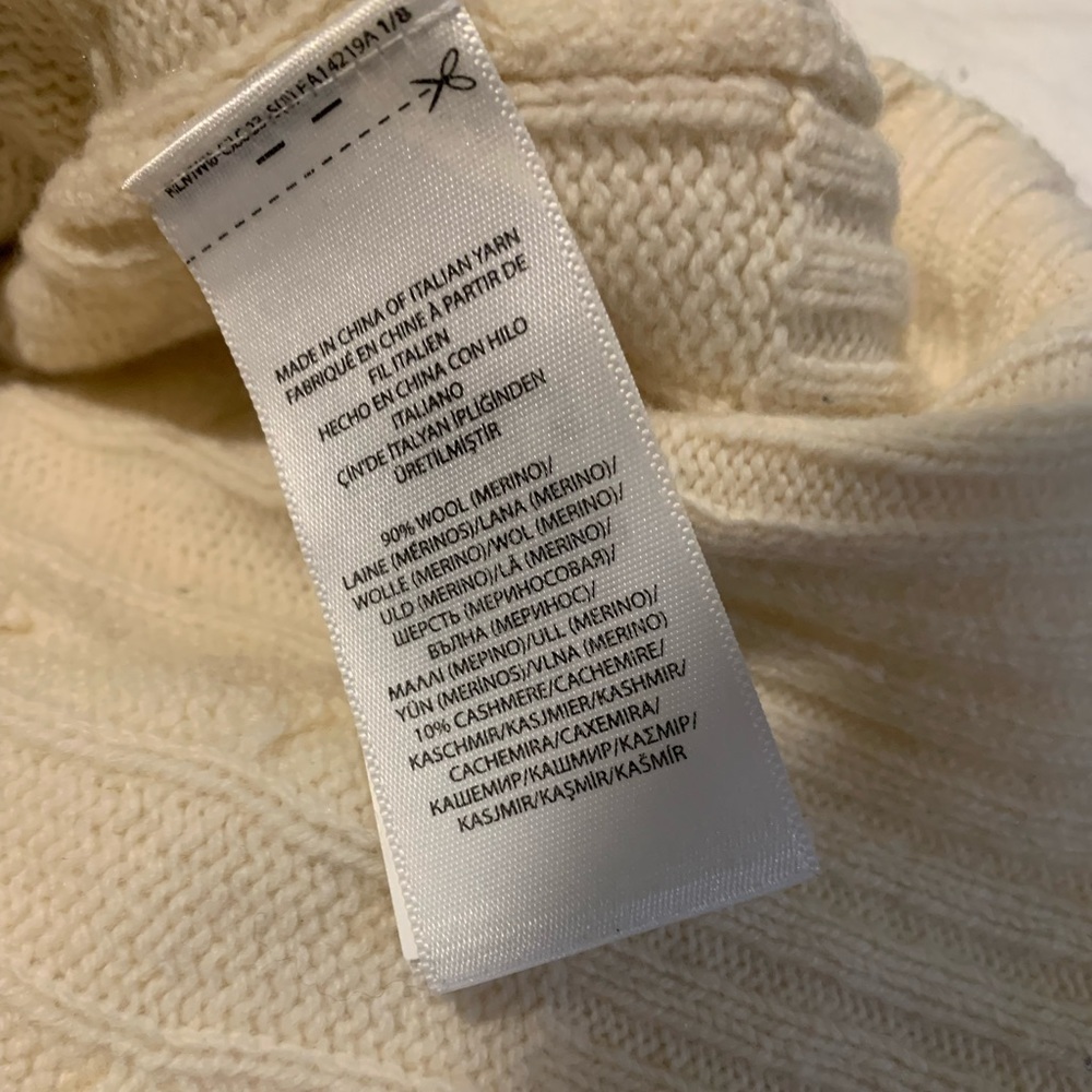 XS Polo Ralph Lauren Oatmeal Ruffle Sweater - Picture 3 of 5